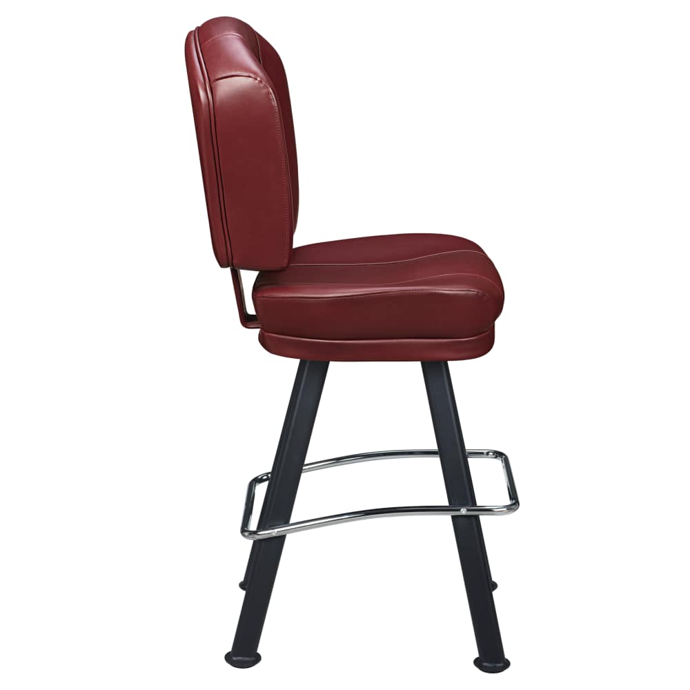 Channel back bar stool