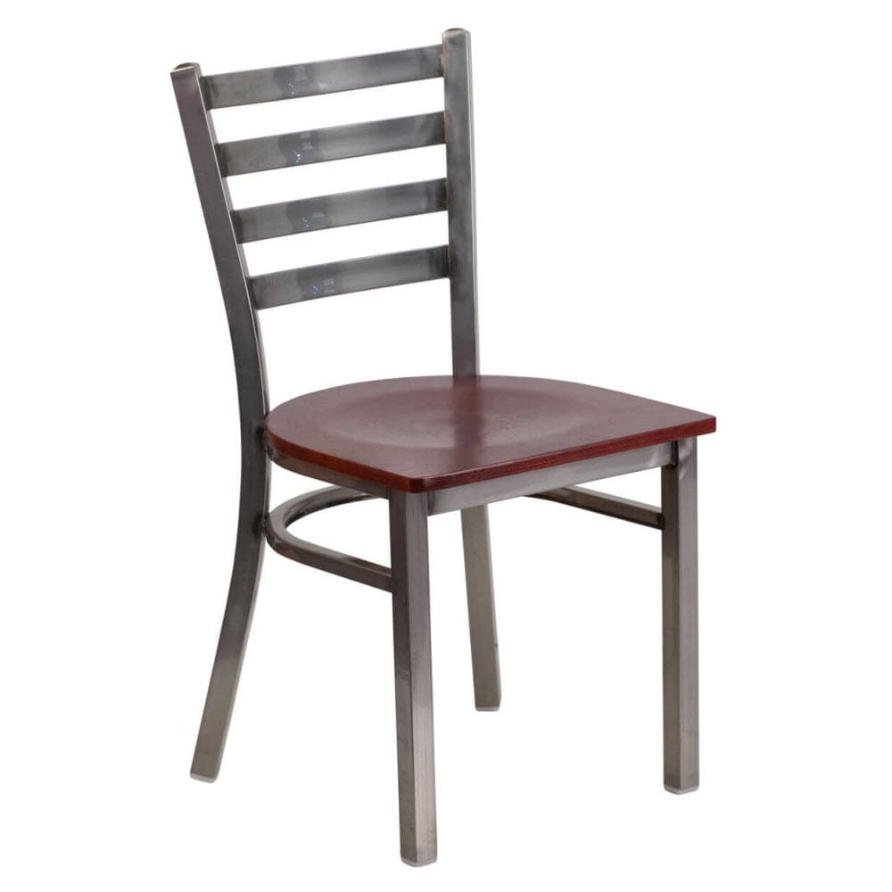 Ladder back metal dining chair