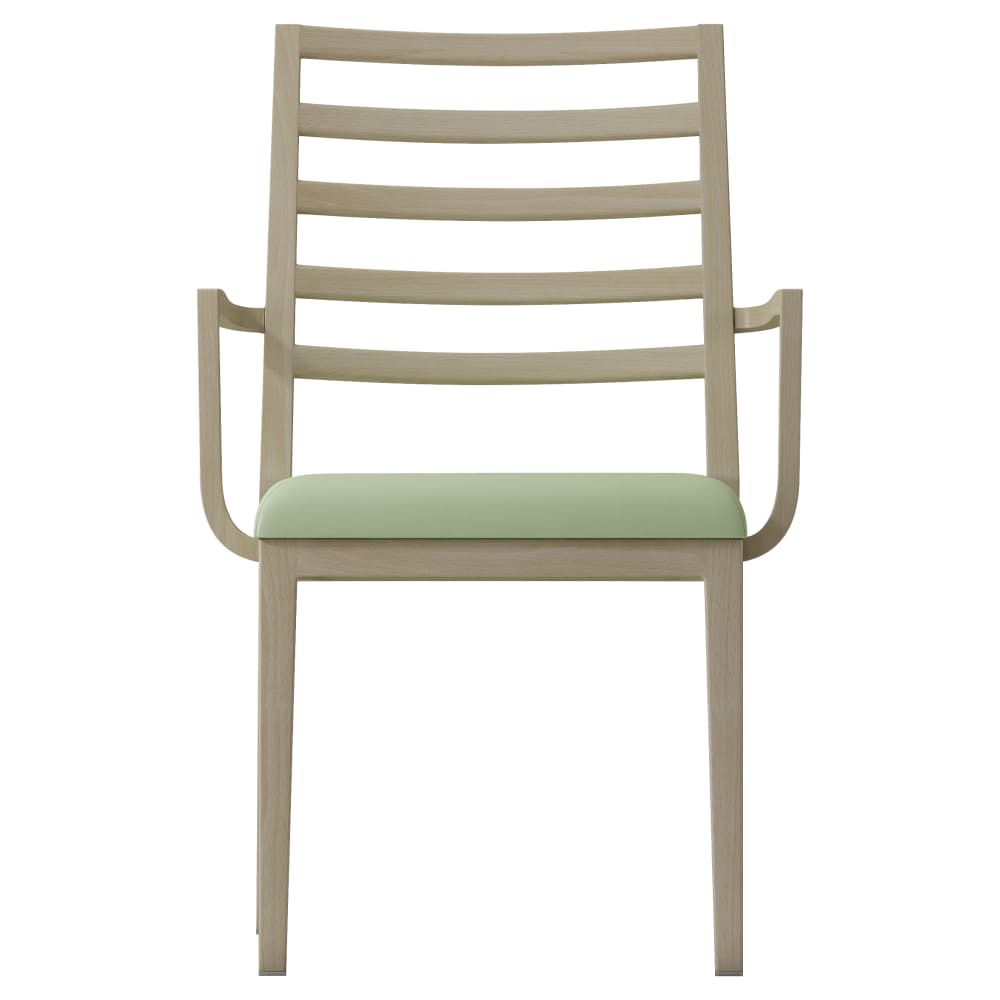Ladder back aluminum dining chair