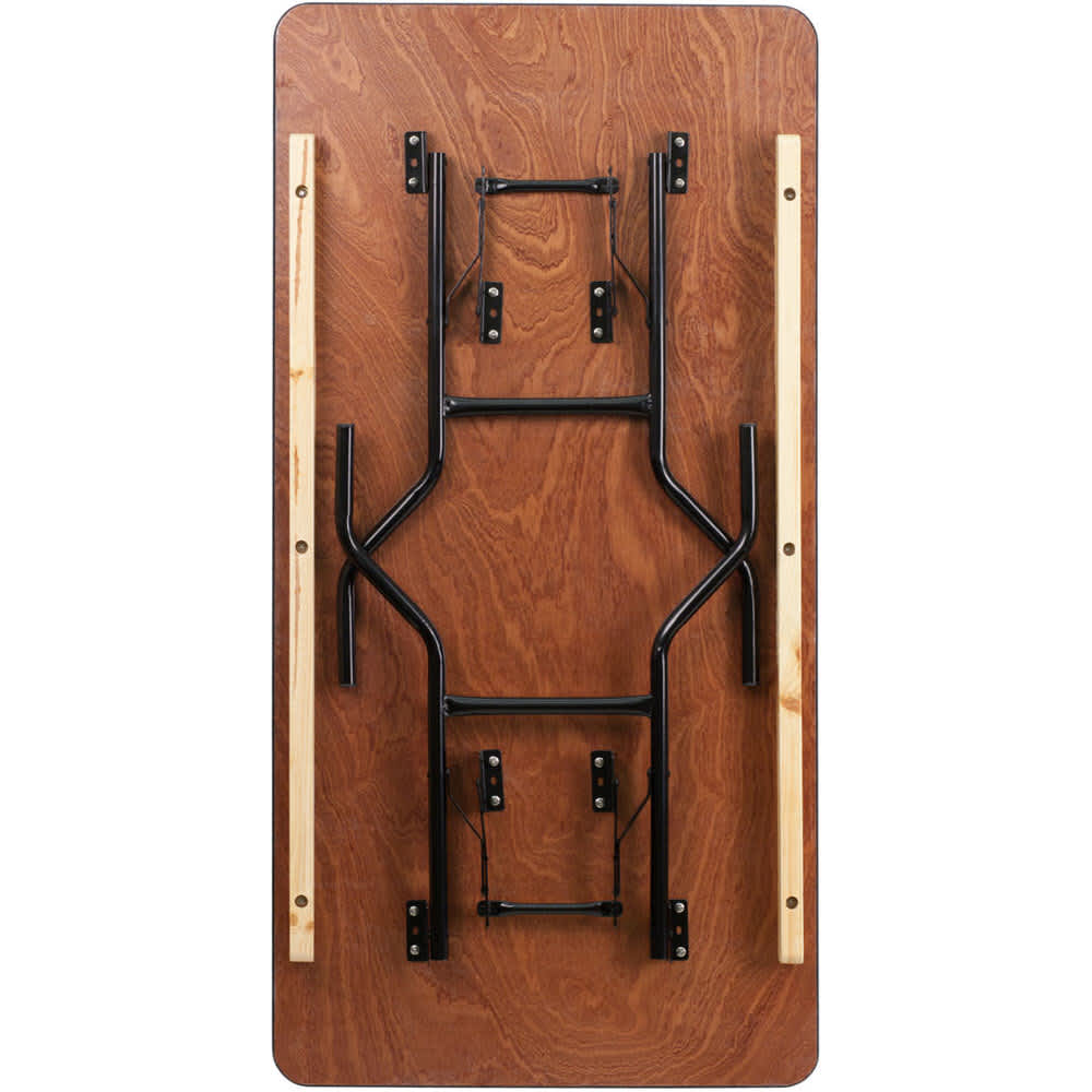 Folding wood dining table