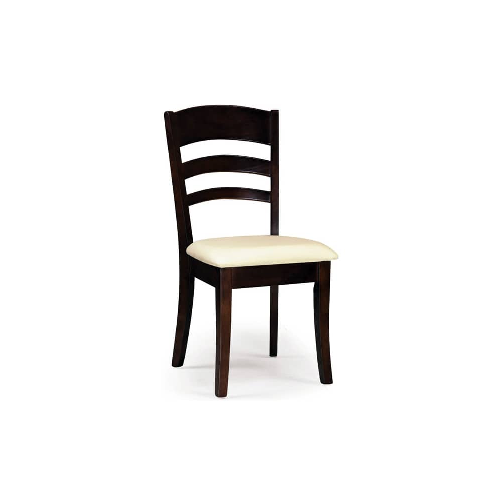 Ladder back wood dining chair