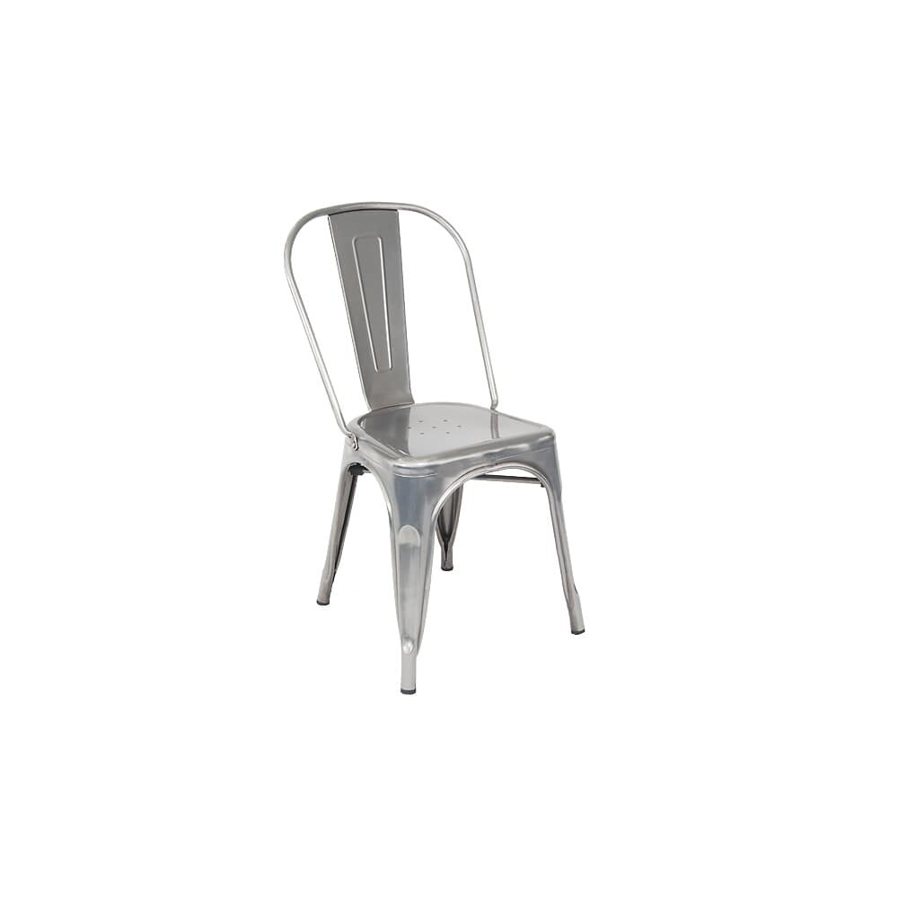 Bistro-Style Metal Chair in Clear Finish