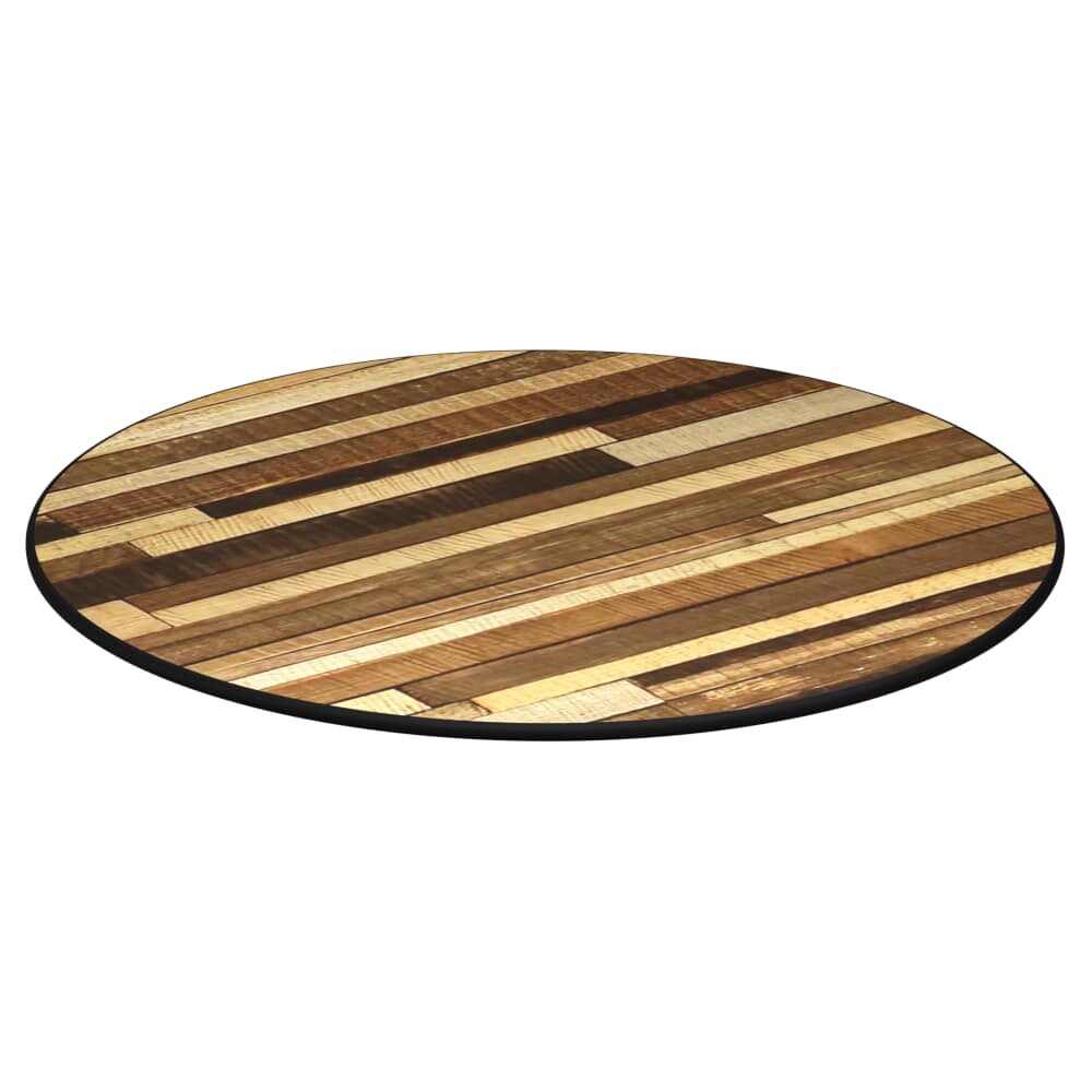 Reclaimed Wood Outdoor Resin Table Top with Phenolic Edge