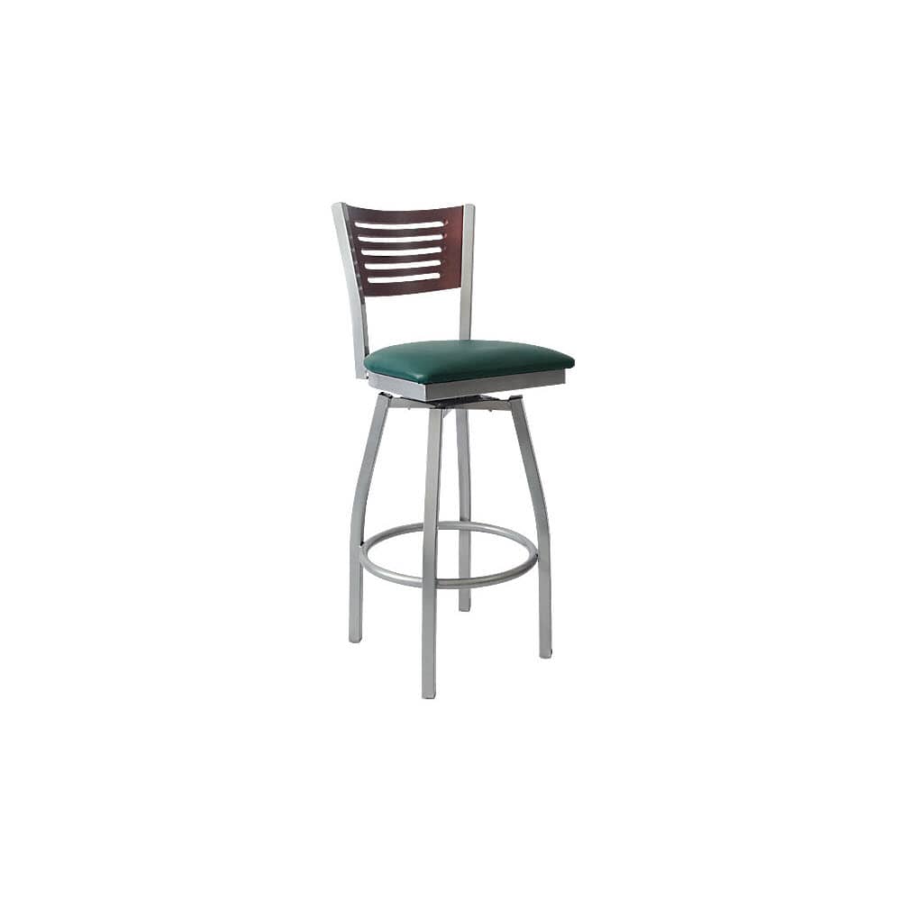 Slatted metal bar stool