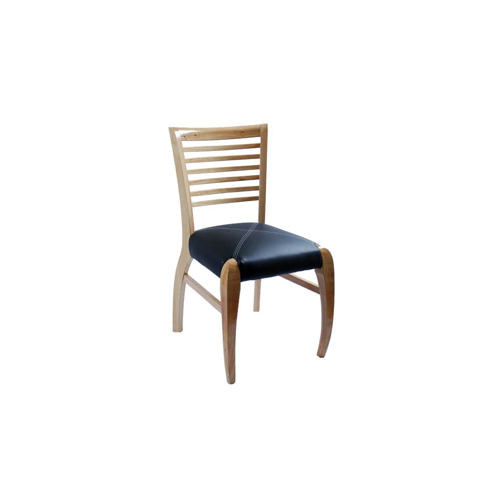 Ladder back wood dining chair
