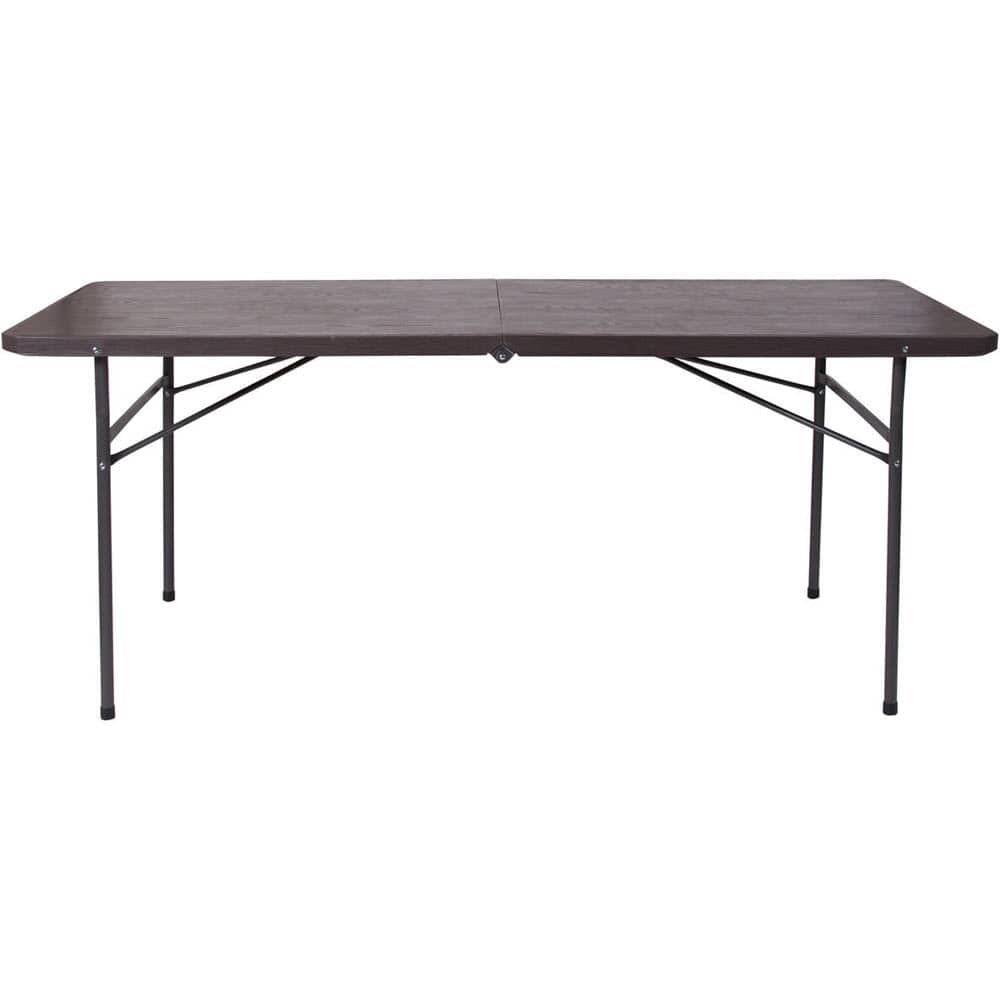 Folding wood dining table