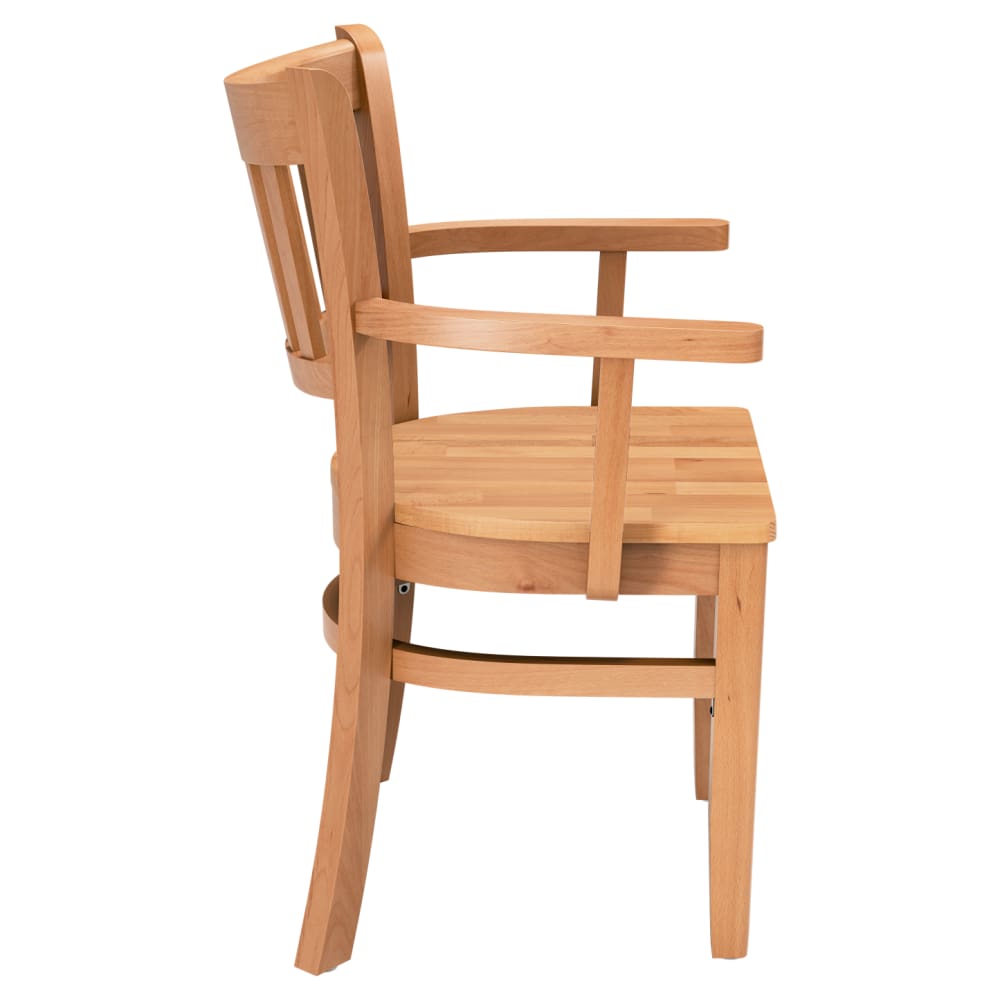 Slatted wood dining chair