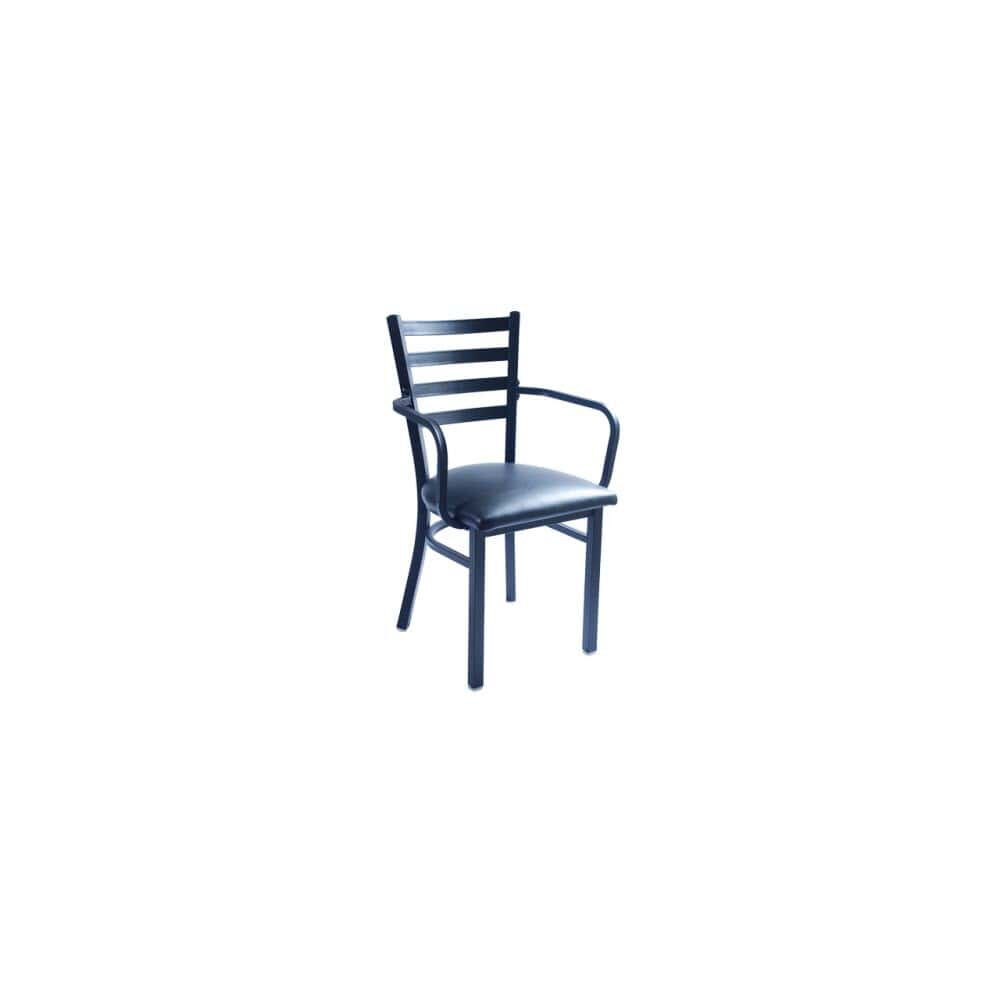Metal Ladder-Back Chair with Arms