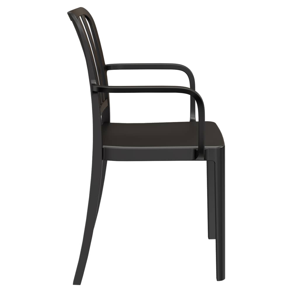Slatted resin patio furniture