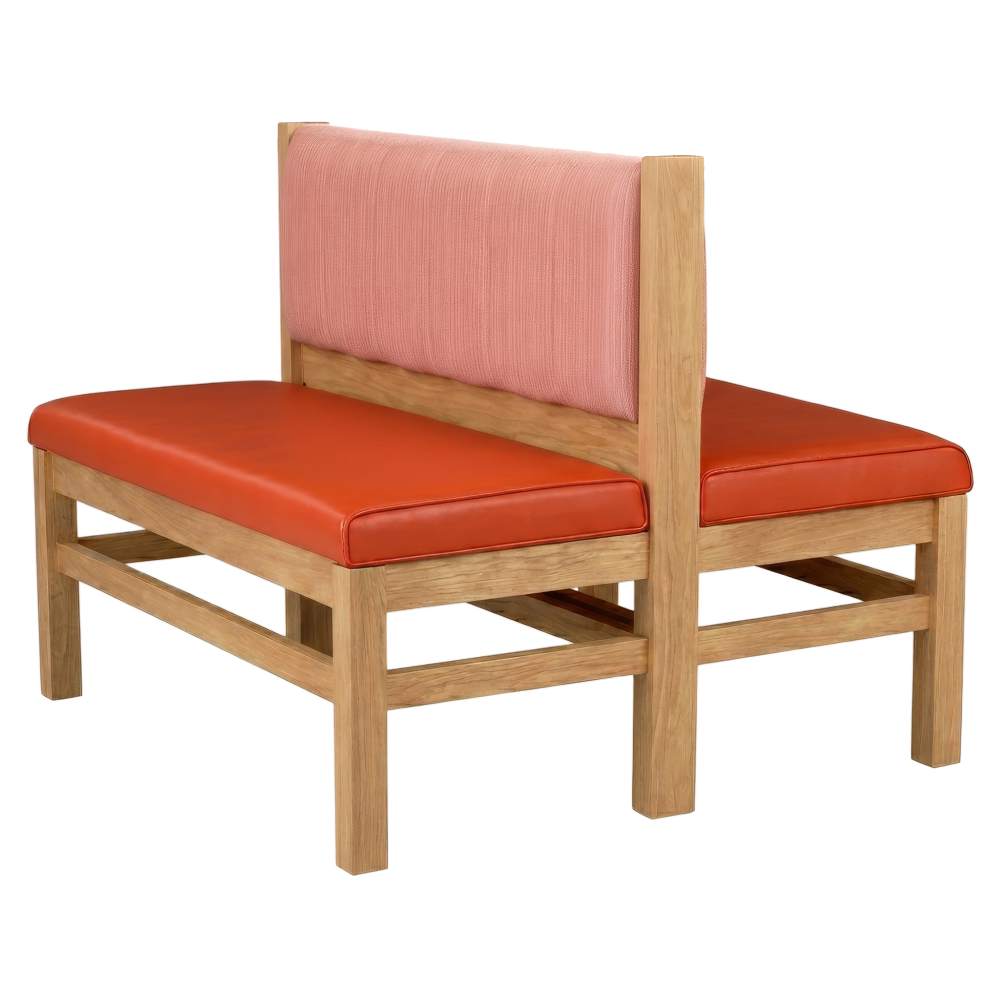 Wood booth seating