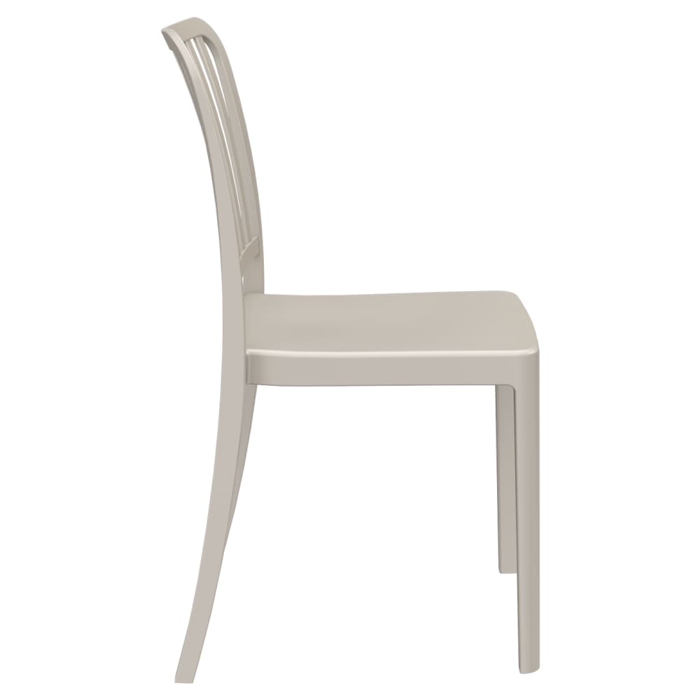 Slatted resin patio furniture