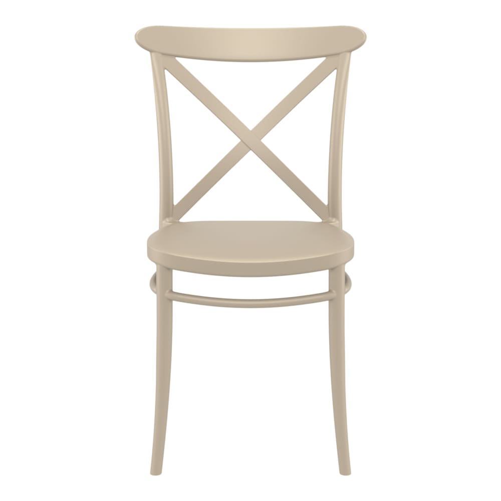Cross back resin patio furniture