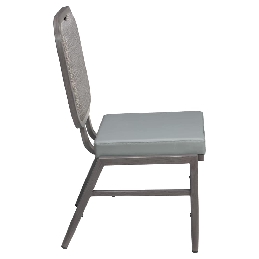 Cross back aluminum dining chair