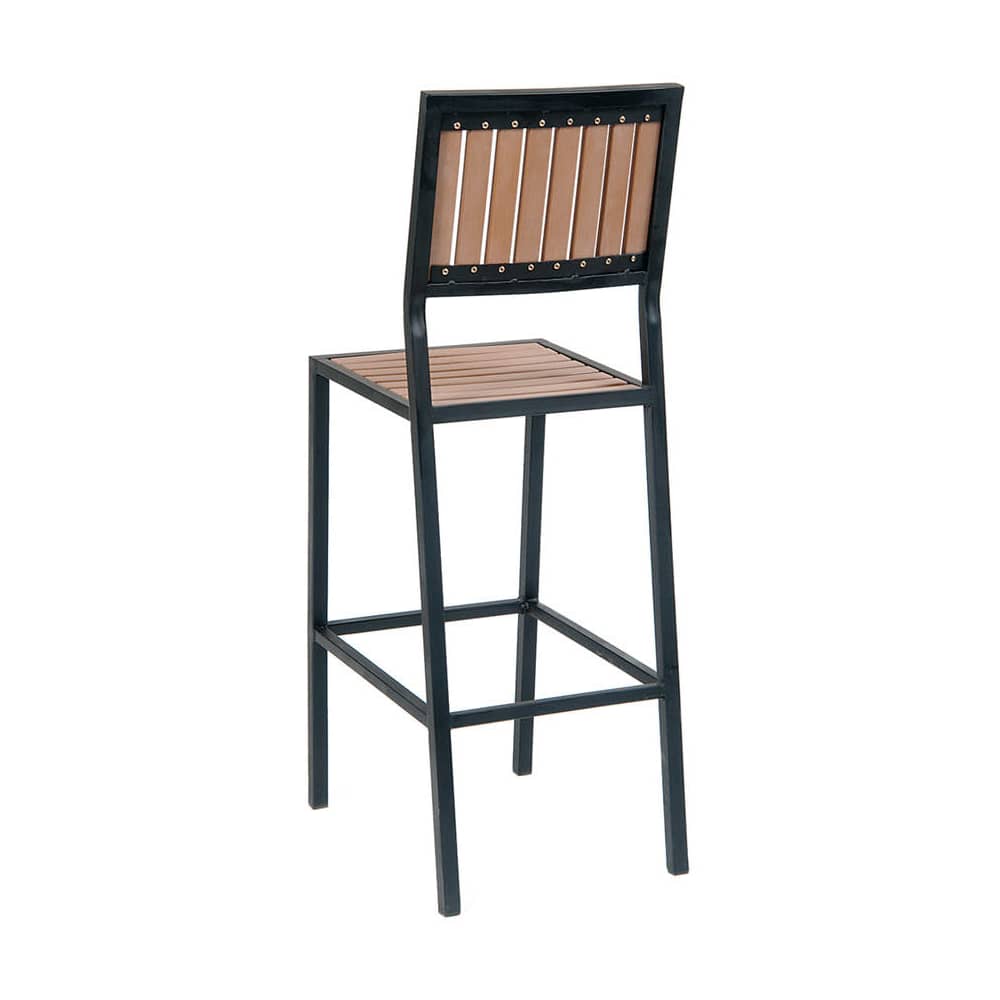 Slatted metal patio furniture