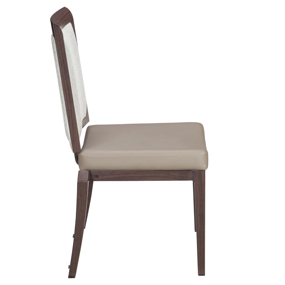 Cross back aluminum dining chair