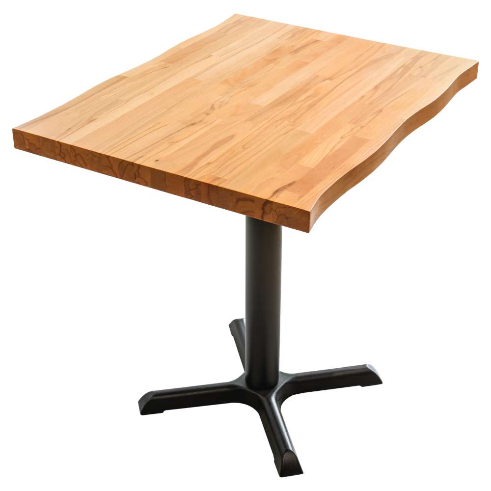 Natural edge wood table surface
