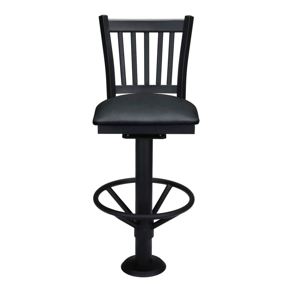 Slatted metal bar stool