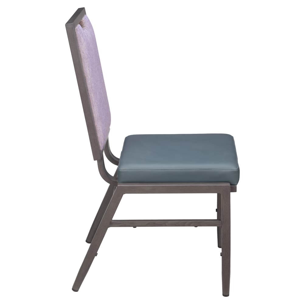 Cross back aluminum dining chair