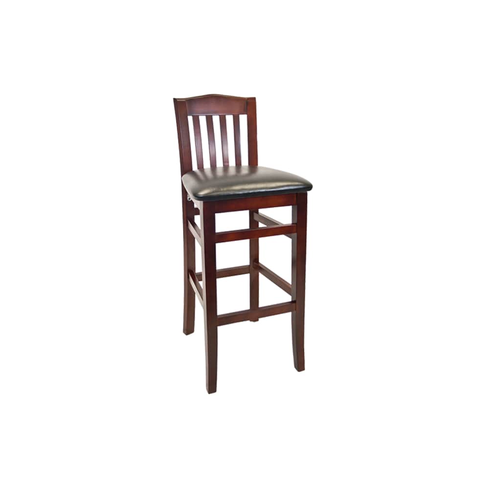 Slatted wood bar stool