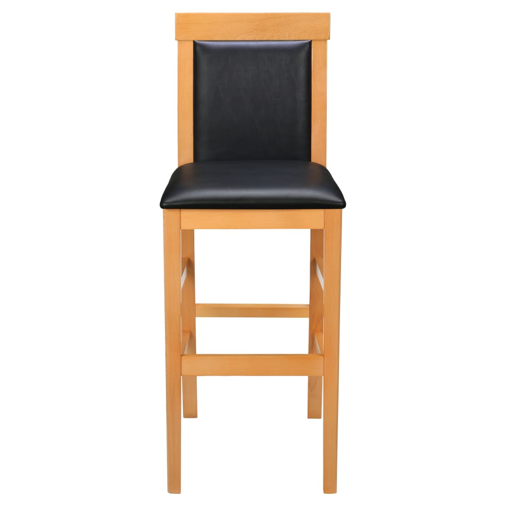 Upholstered wood bar stool