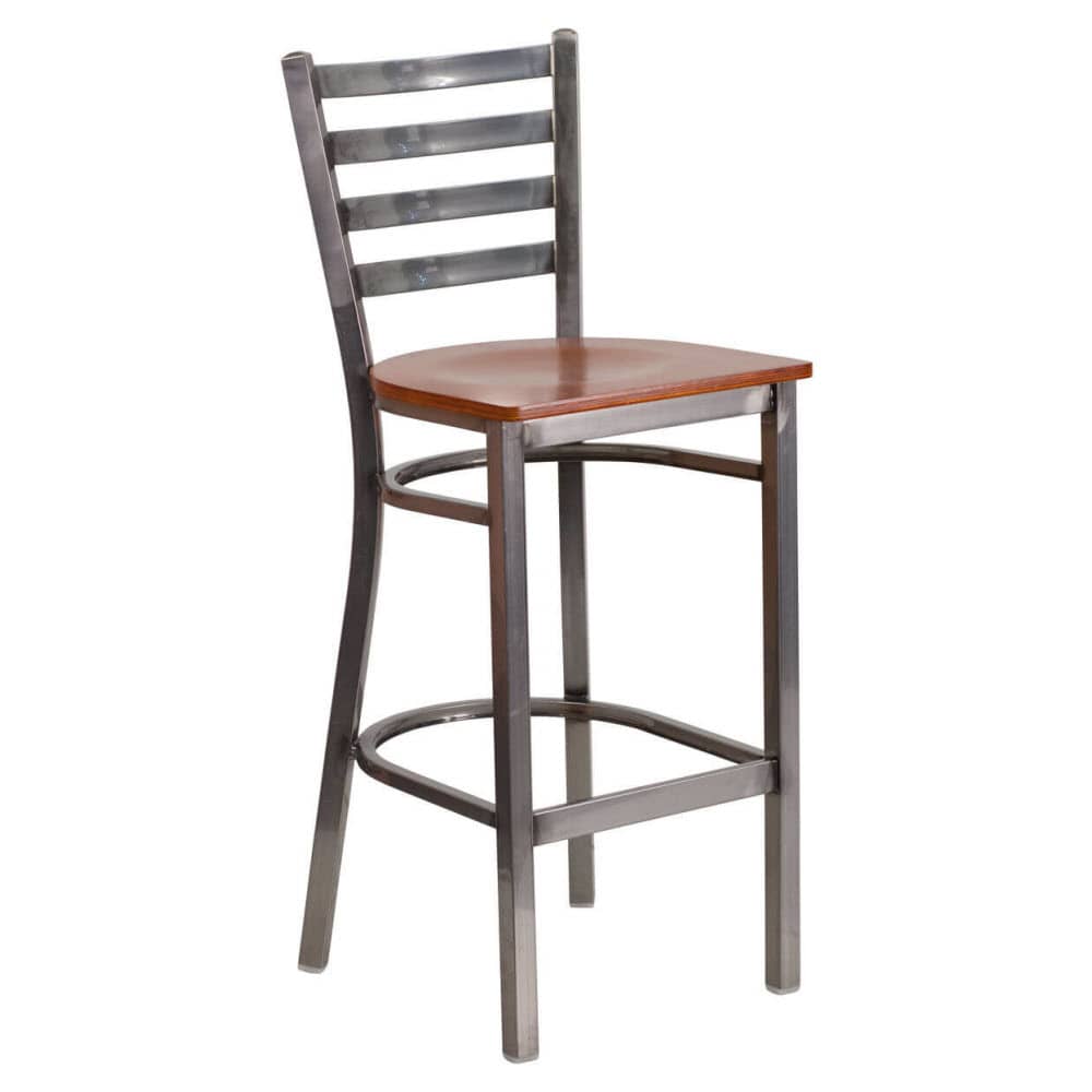 Ladder back metal bar stool
